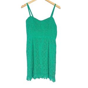 Lauren Conrad Crochet Lace Pattern Mini Dress 8